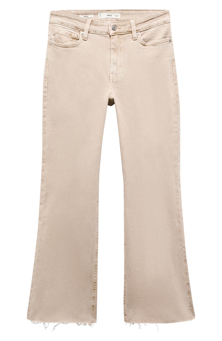 MANGO Crop Flare Jeans, Alternate, color, 
