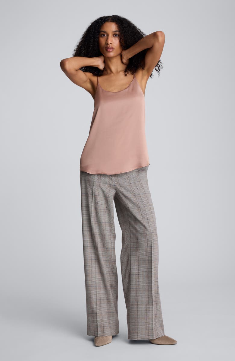 Kenneth Cole Scoop Neck Satin Camisole, Alternate, color, Pale Chestnut