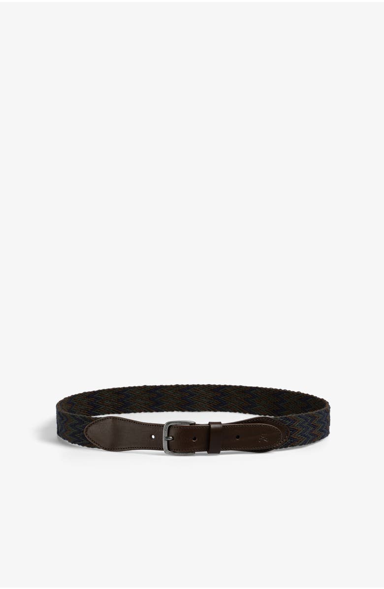 Scalpers Stripes Zigzag Belt, Alternate, color, Brown