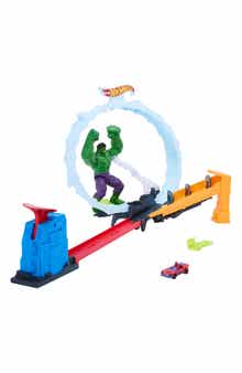 Superstar Speeders Spider-Man & Hulk Smash Down Track Set with 1 Die-Cast Spider-Man Vehicle