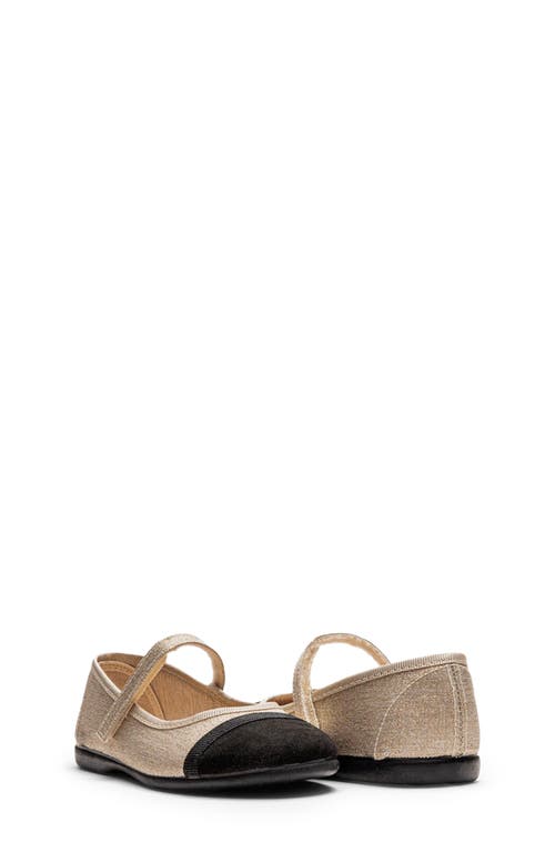 Childrenchic Emilia Mary Jane Cap Toe Flat In Neutral