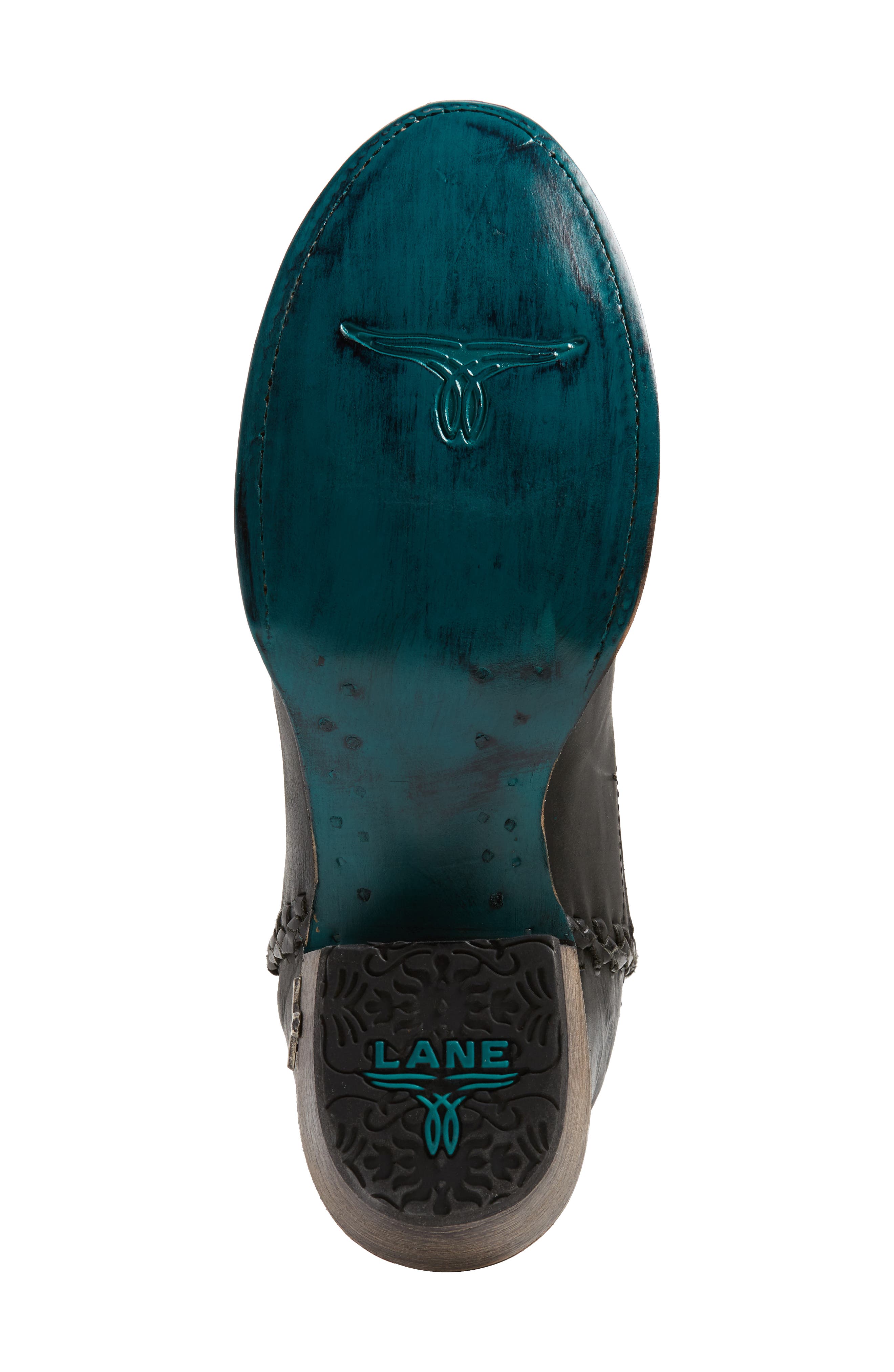 Plain Jane Knee High Western Boot, Alternate, color, BLACK LEATHER