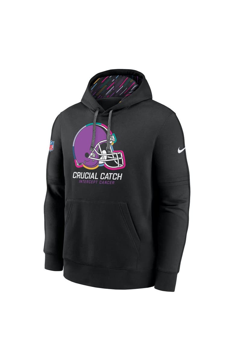 Nike Men's Nike Black Cleveland Browns 2024 NFL Crucial Catch Club Pullover Hoodie, Alternate, color,