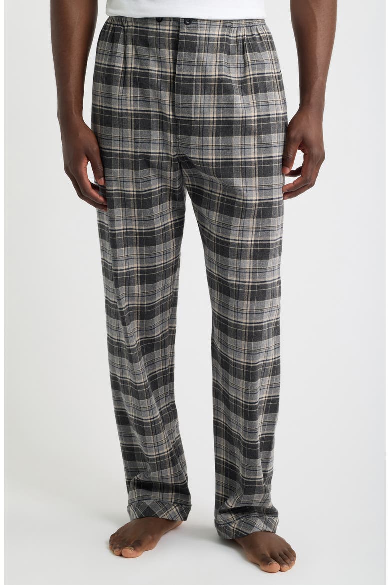 Rustic Flannel Pajamas, Alternate, color, BLACK