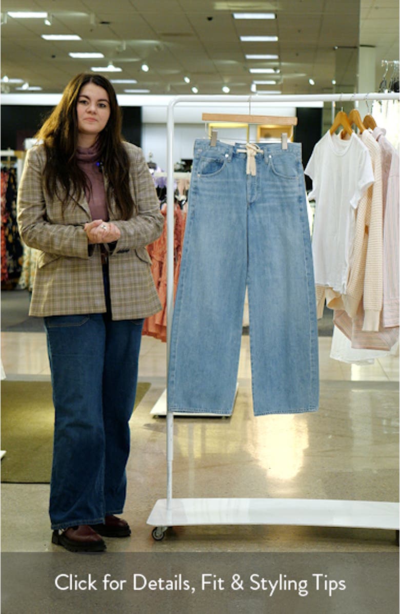 Brynn Drawstring High Waist Wide Leg Jeans, sales video thumbnail