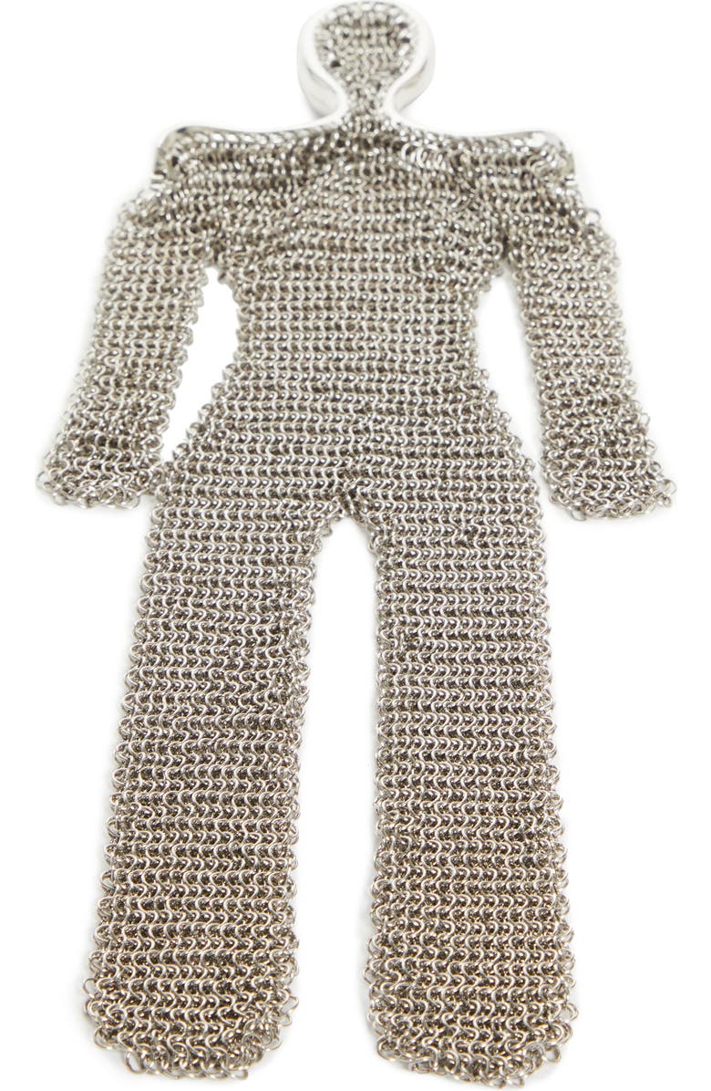 GRACE LING Human Stainless Steel Mesh Bag, Alternate, color, Silver