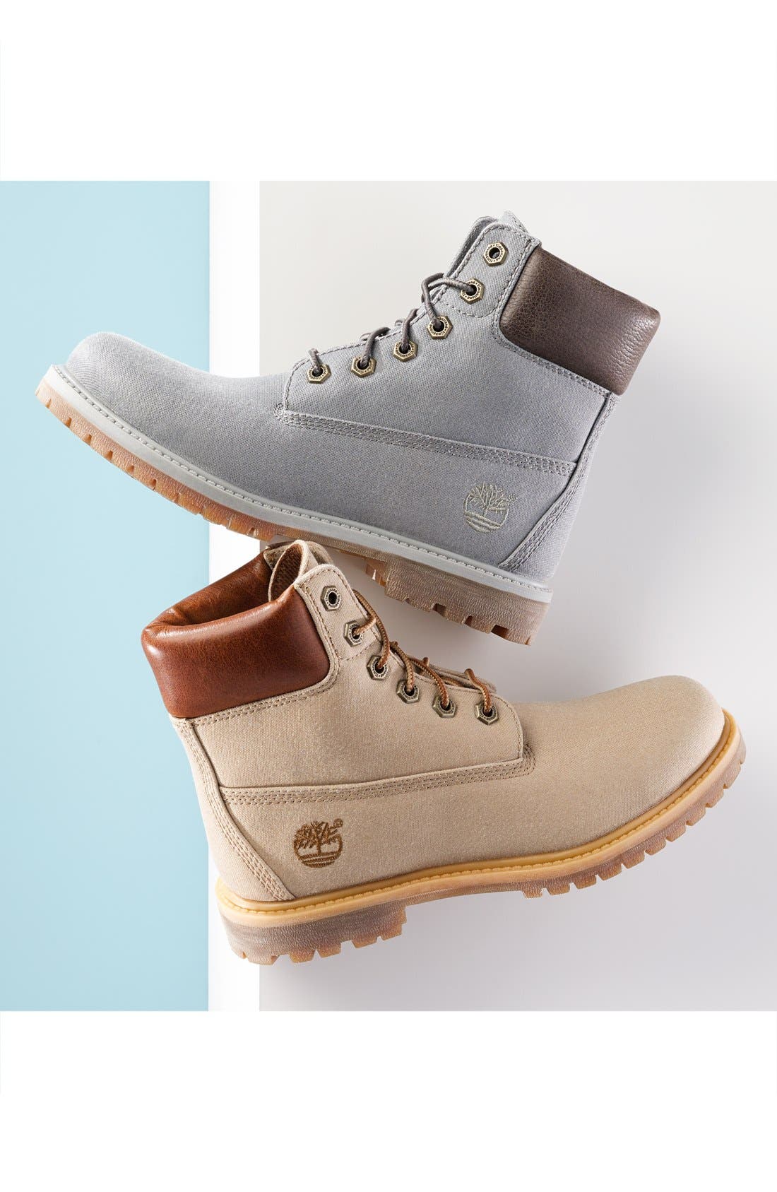 '6 Inch Premium' Waterproof Boot, Alternate, color, BEIGE CANVAS