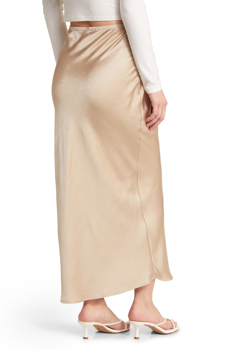 Open Edit Satin Maxi Skirt, Alternate, color,