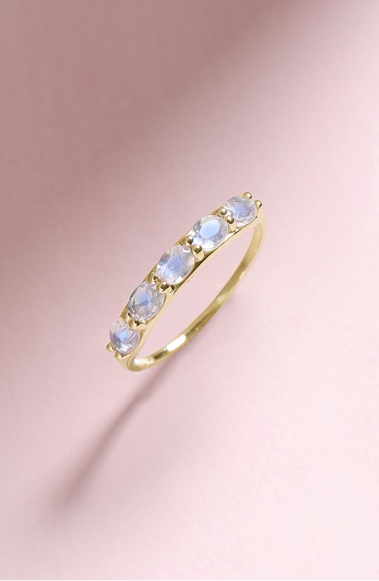 YS GEMS Rainbow Moonstone Band Ring, Alternate, color, Blue