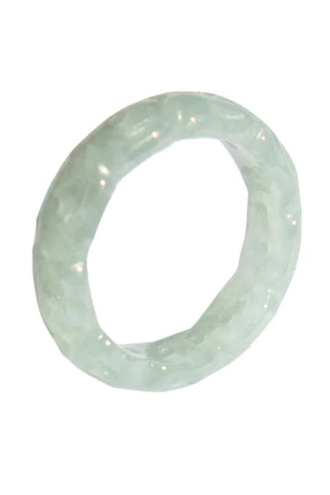 Weave Off white jade ring