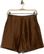 L'AGENCE Hadleigh Linen Blend Shorts