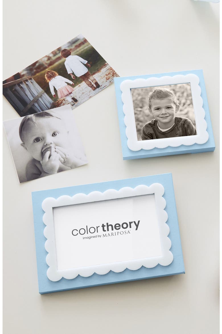 Sky Blue Scallop 4 x 6-Inch Picture Frame, Alternate, color, BLUE