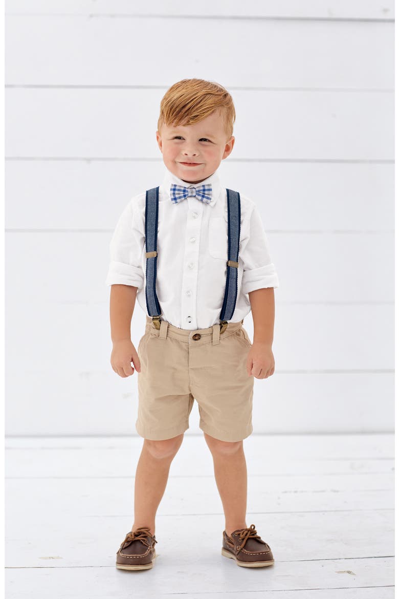 Bow Tie & Suspender Set, Alternate, color, BLUE