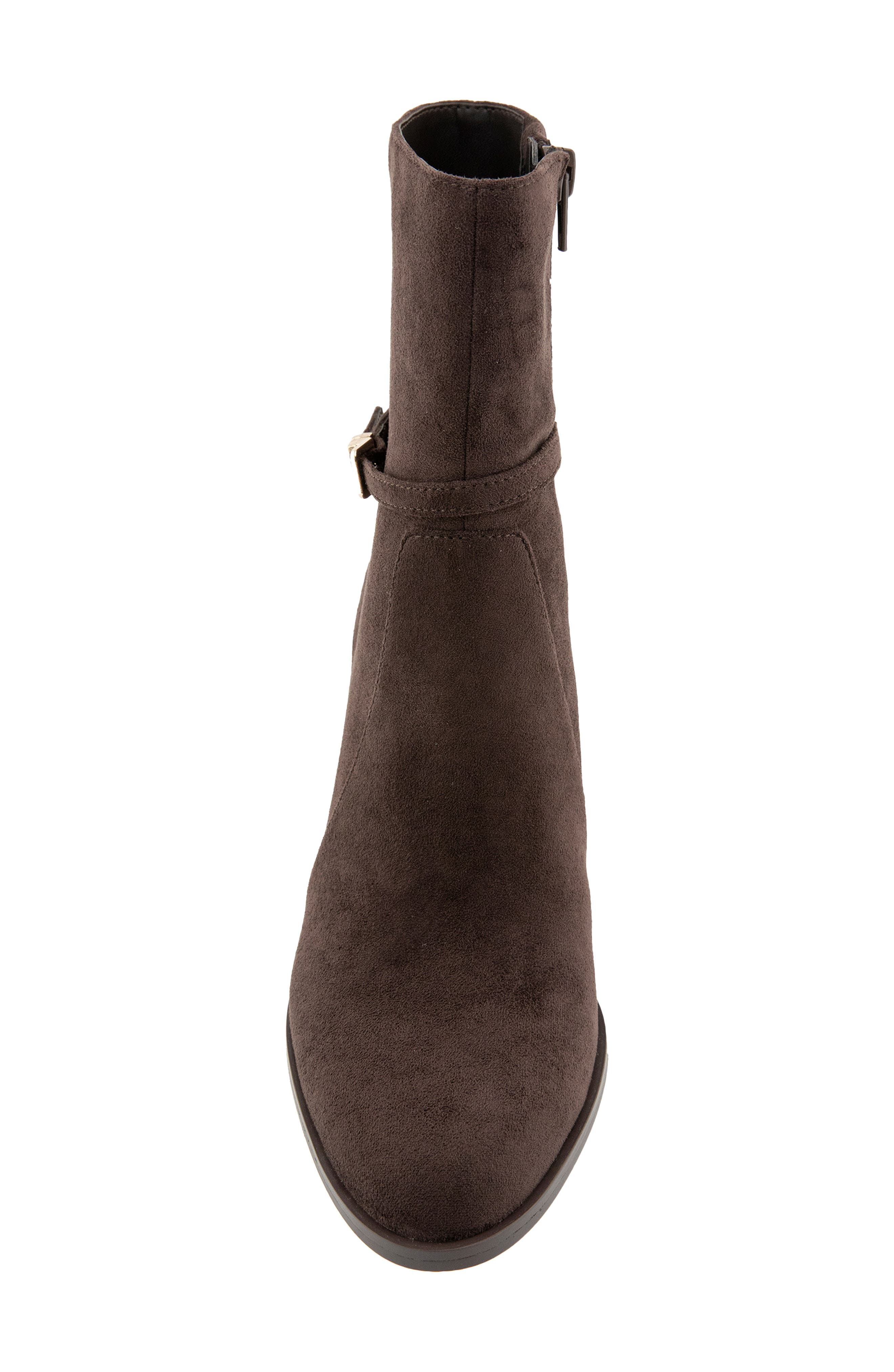 Wymer Block Heel Bootie, Alternate, color, DARK BROWN