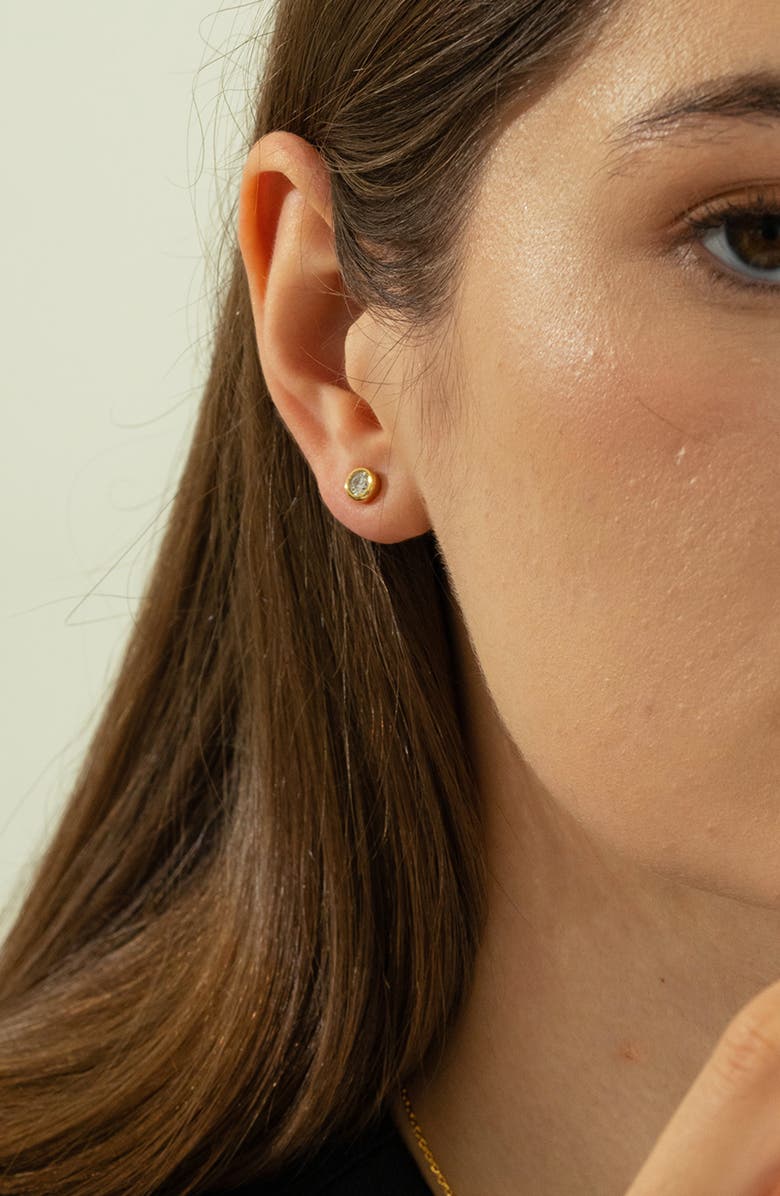 Bearfruit Jewelry Sterling Silver 18k Gold Plated Margot Necklace & Earring Set Holiday Gift Idea, Alternate, color, Gold