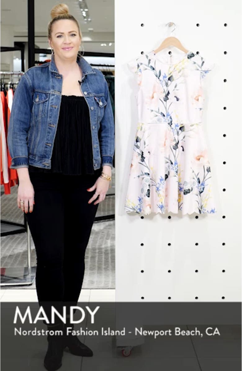 Karsali Elegance Scallop Skater Dress, sales video thumbnail