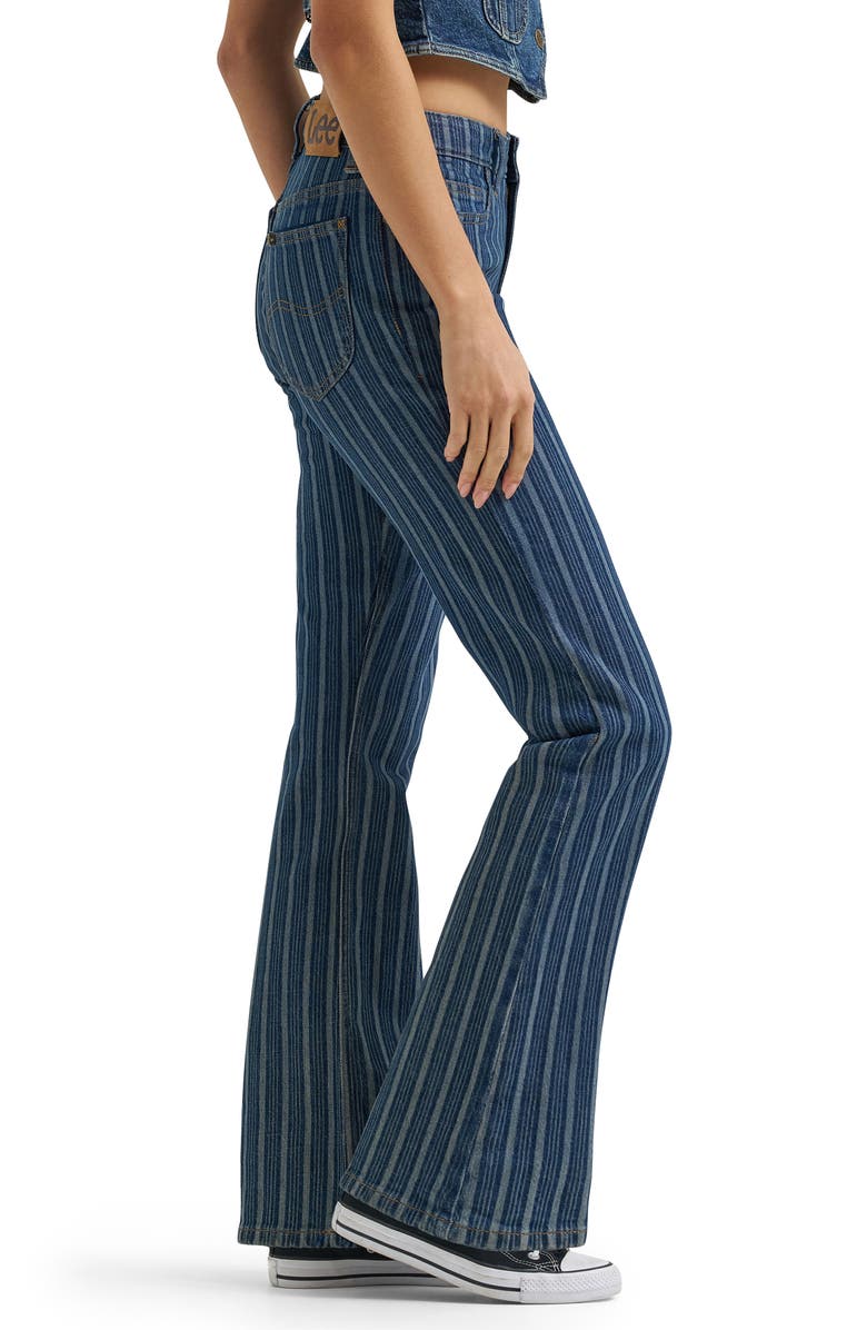 Lee Stripe Mid Rise Bootcut Jeans, Alternate, color, Sonic Speed