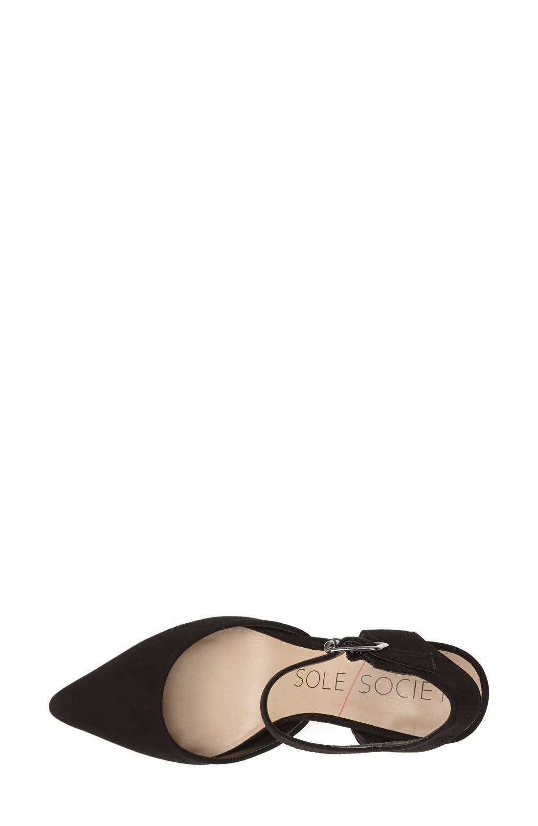 'Olyvia' Suede Pump, Alternate, color, BLACK SUEDE