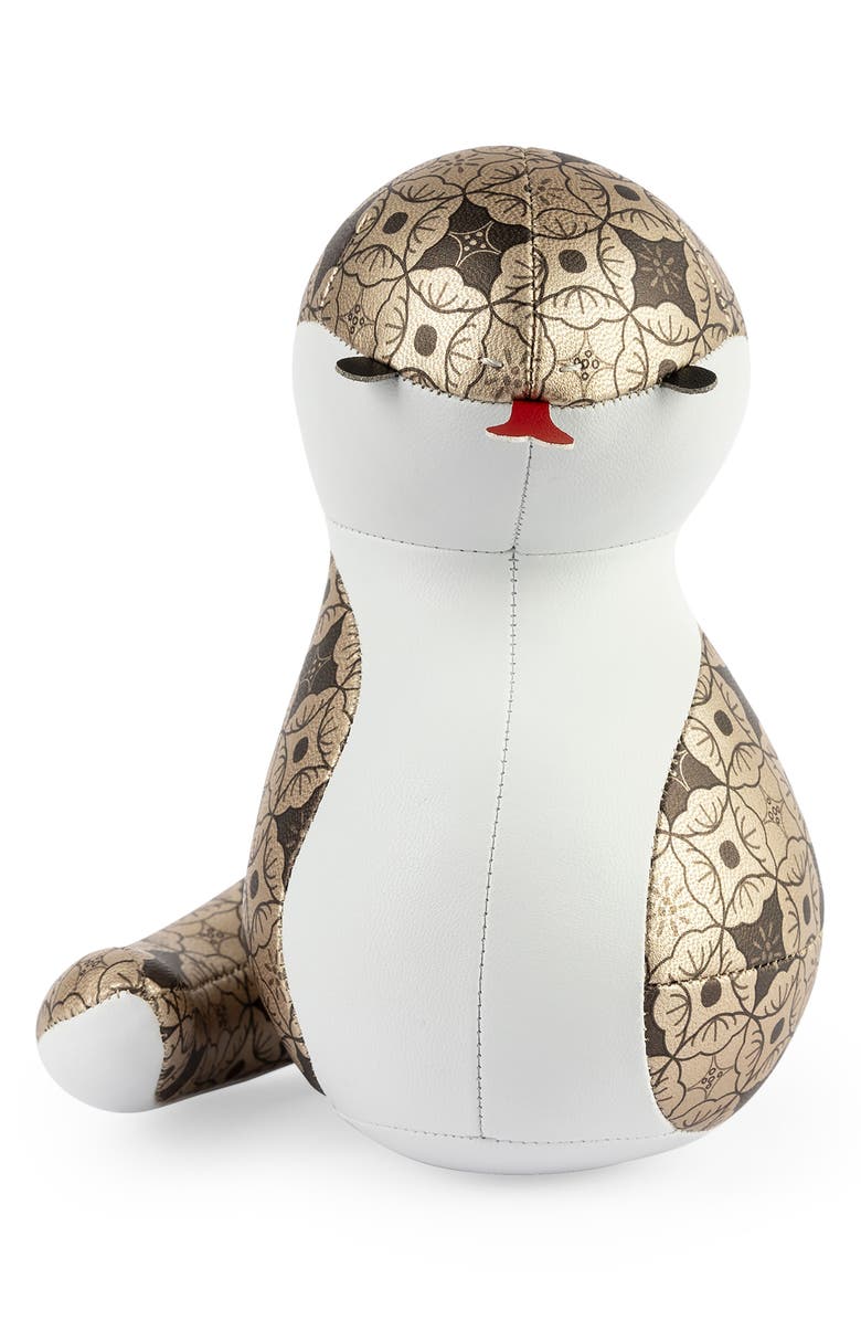 Zuny Snake Nick Paperweight, Alternate, color, Gold Blossom White