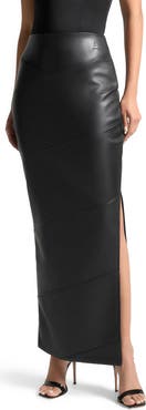 Manière De Voir Daisy Leather Midaxi Skirt