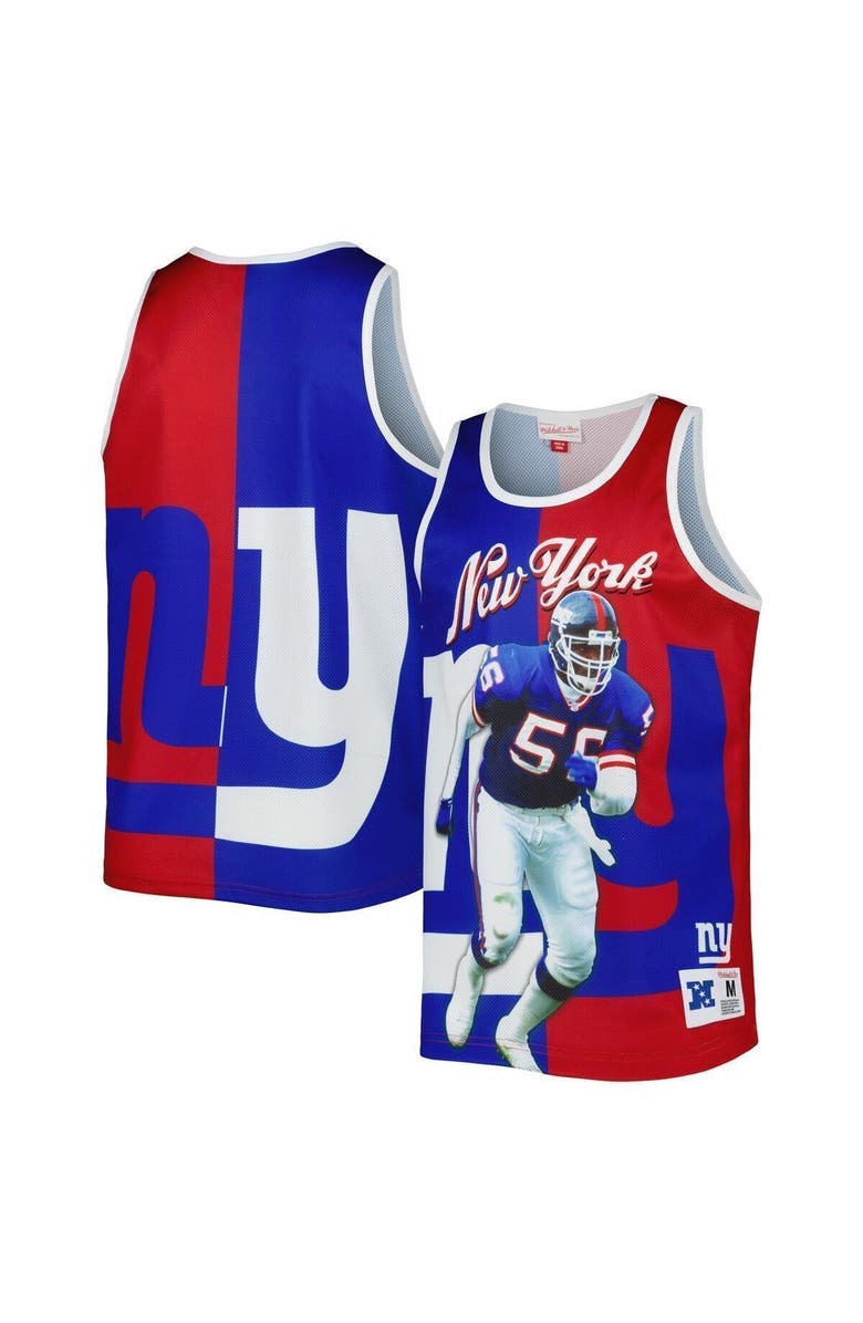 Mitchell & Ness Men's Mitchell & Ness Lawrence Taylor Royal/Red New York Giants Retired Player Graphic Tank Top, Main, color, Royal