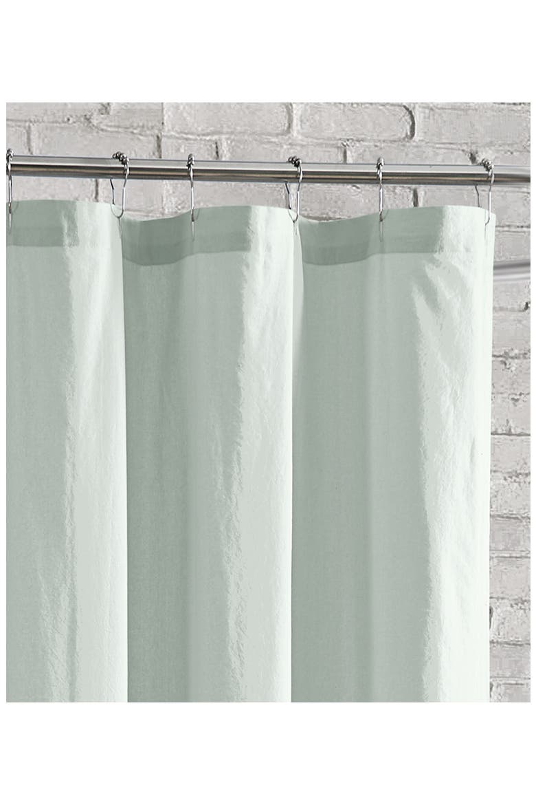 Chenille Rose Shower Curtain, Alternate, color, GREEN