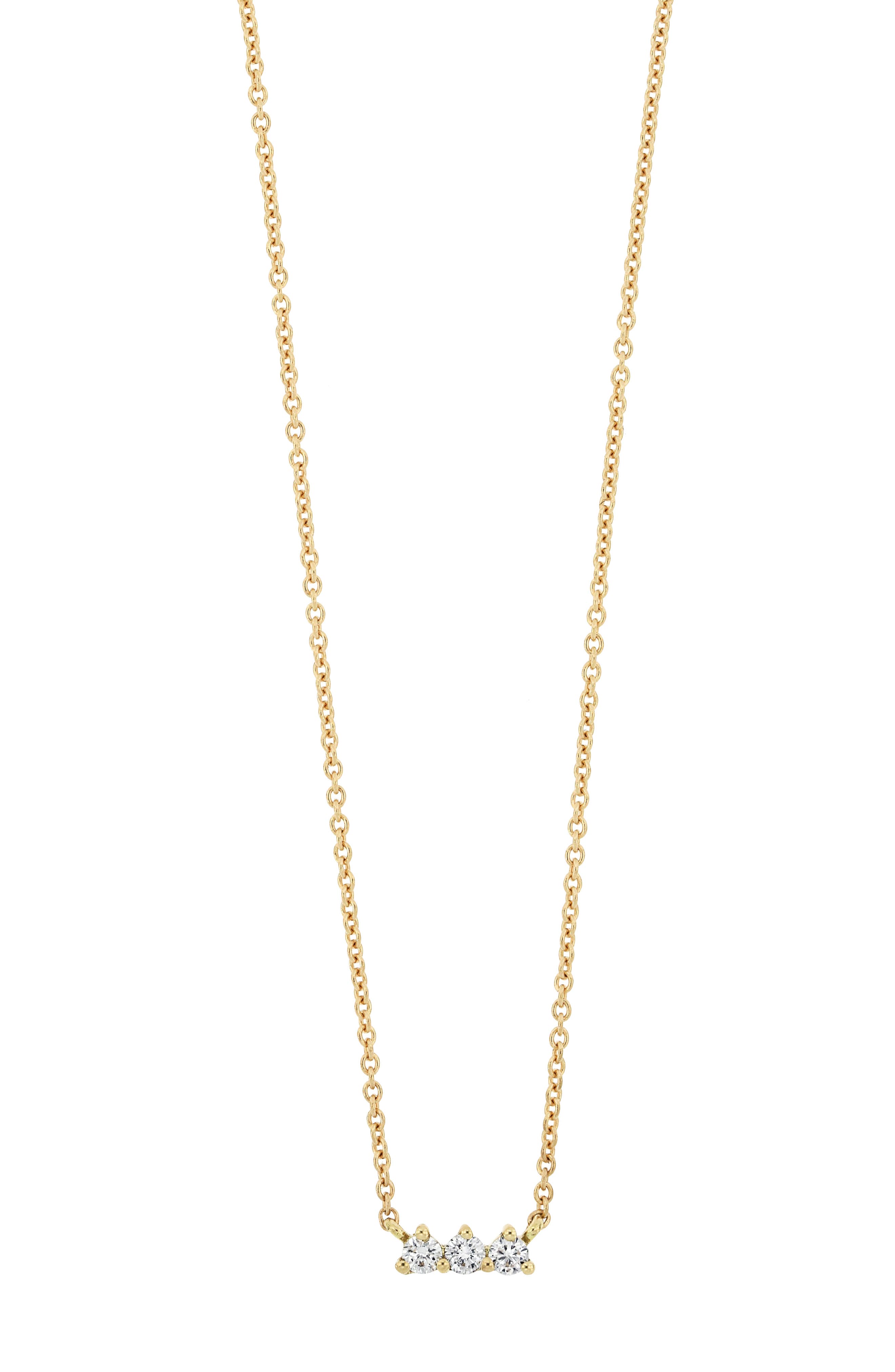 Bony Levy 18K Gold Diamond Bar Pendant Necklace