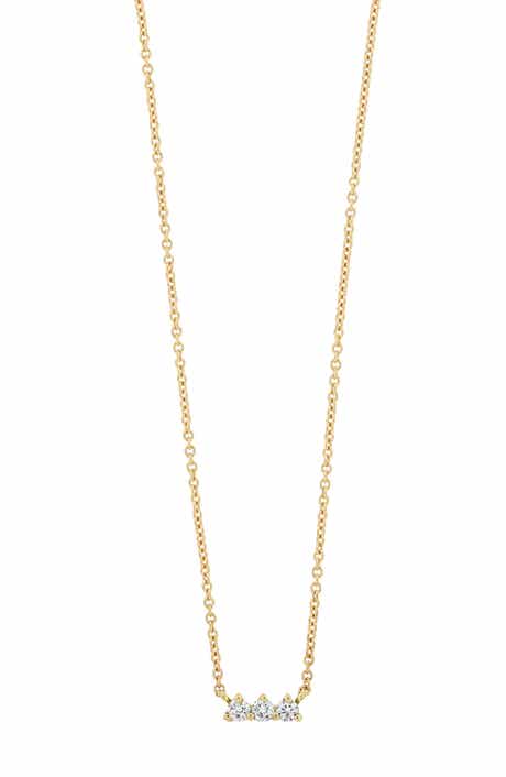 Bony Levy 18K Gold Diamond Bar Pendant Necklace