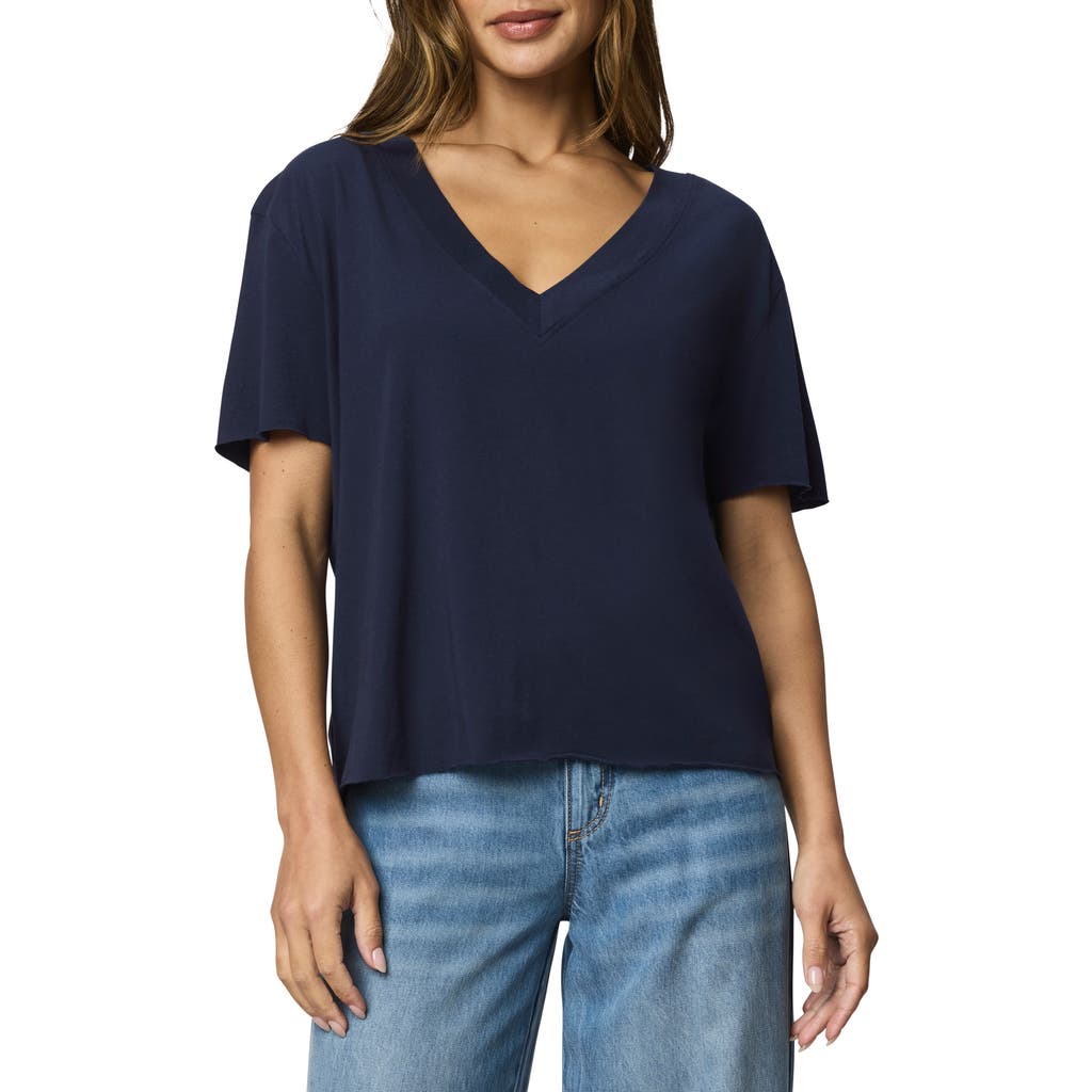 Splendid Kacey V-neck T-shirt In Blue