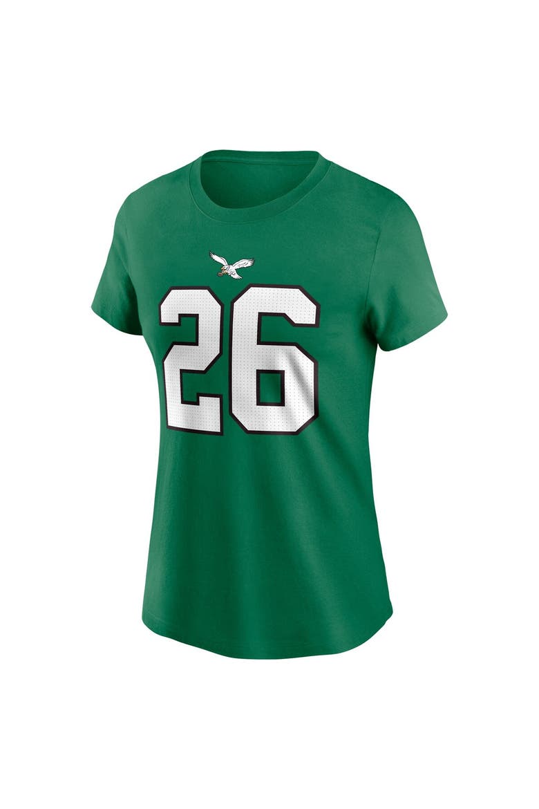 Women's Nike Saquon Barkley Kelly Green Philadelphia Eagles Player Name & Number T-Shirt, Alternate, color, Kelly Green