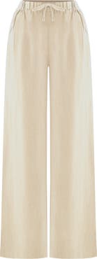 Monlicia Ciel 100% Linen Wide-Leg Pants