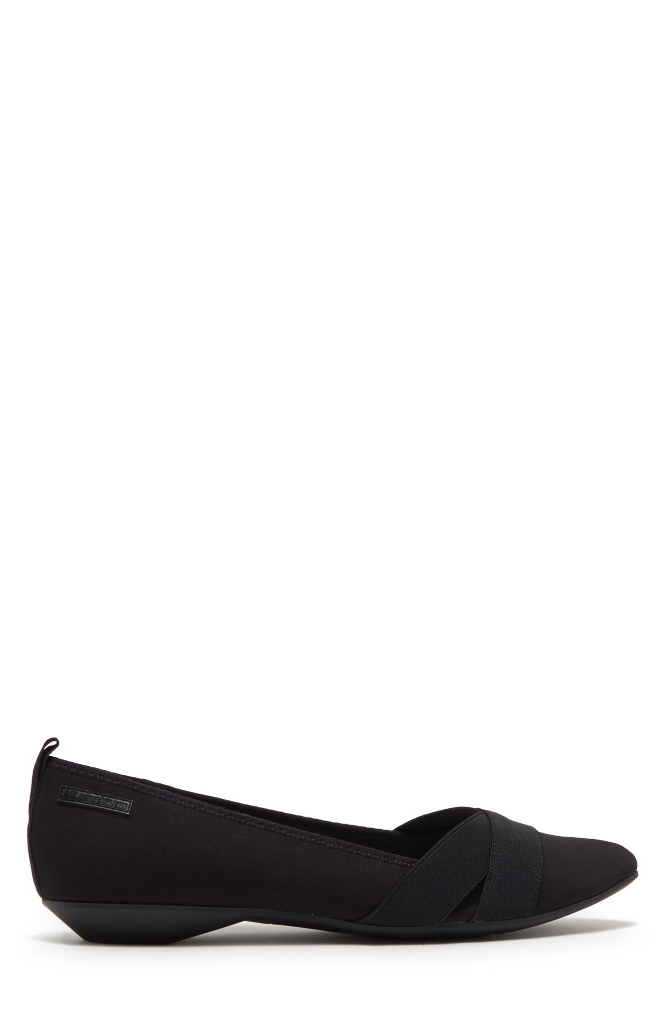 Anne Klein Oval Flat, Alternate, color, Black