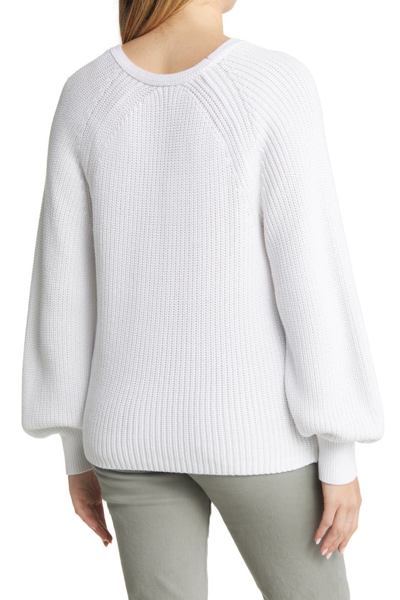 Belle Haven Pima Cotton Blend Sweater, Alternate, color, WHITE