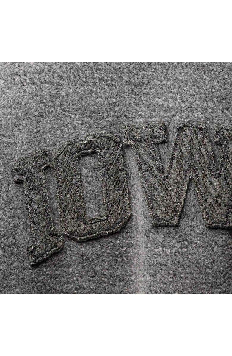 PRESSBOX Women's Pressbox Black Iowa Hawkeyes Ponchoville Pullover Sweatshirt, Alternate, color,