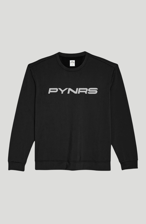 Pynrs Performance Streetwear Draper Running Sweatshirt Original Logo In Black