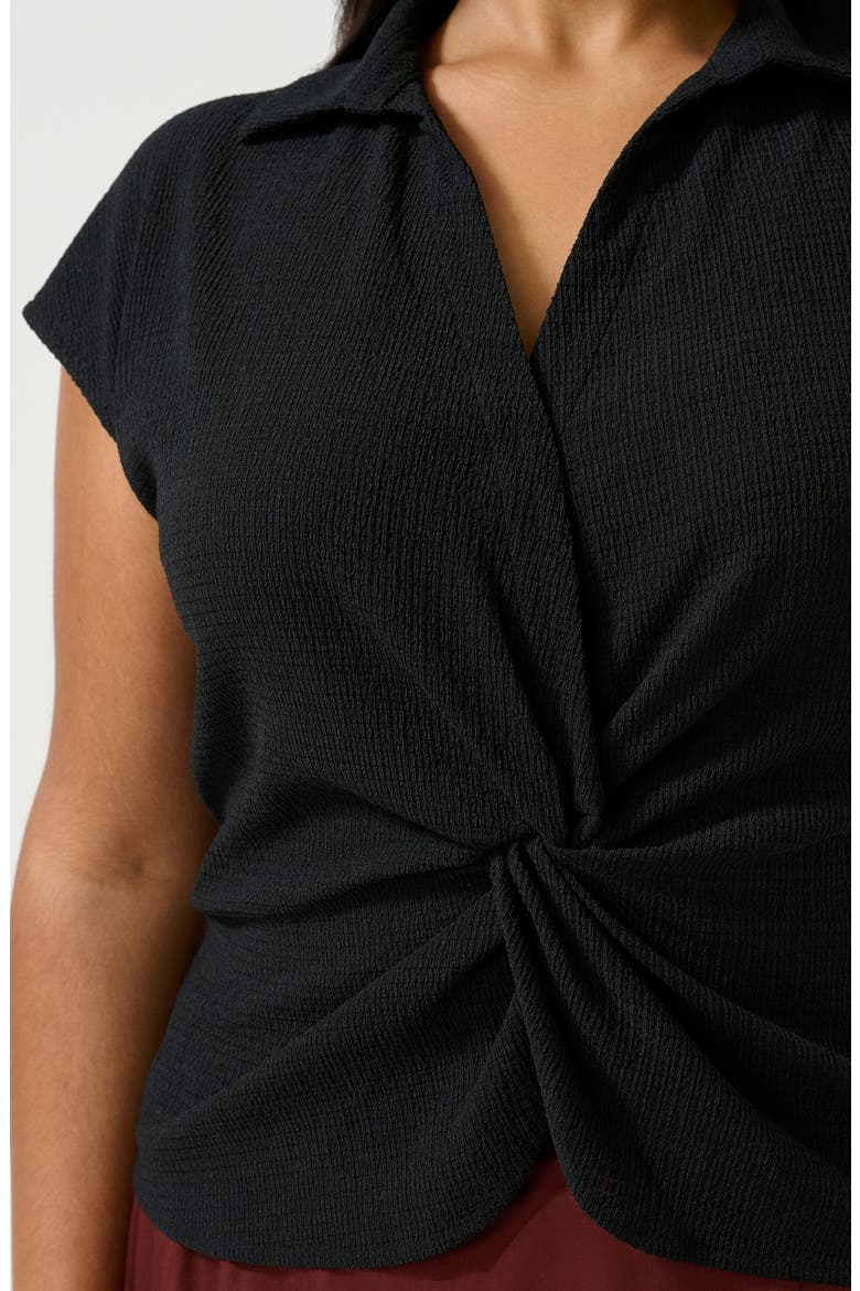 Harko Twist Front Top, Alternate, color, BLACK