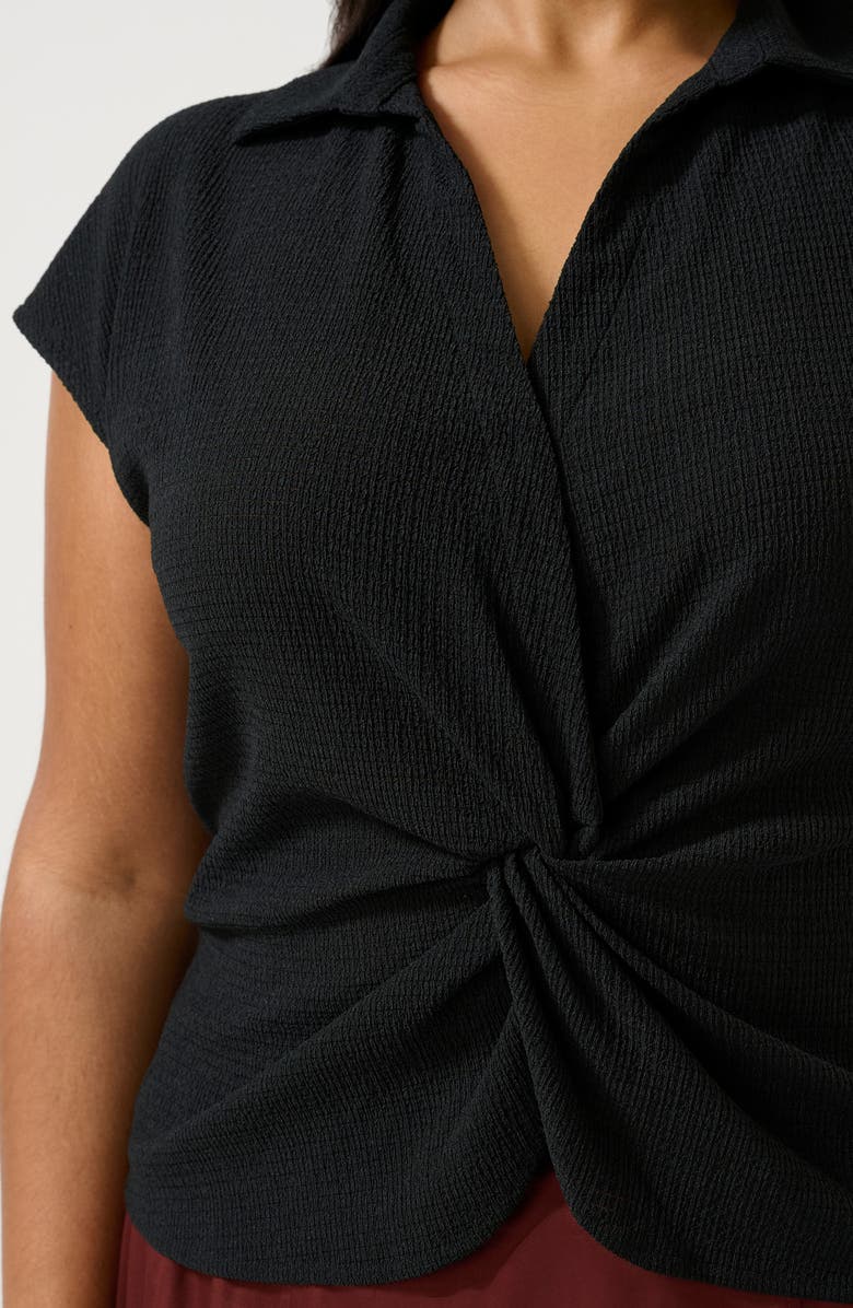 Estelle Harko Twist Front Top, Alternate, color, Black
