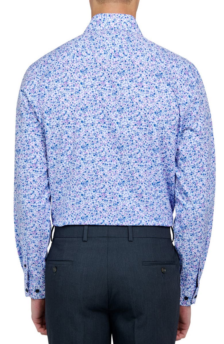 W.R.K Slim Fit Watercolor Floral Performance Stretch Dress Shirt, Alternate, color, Blue Multi