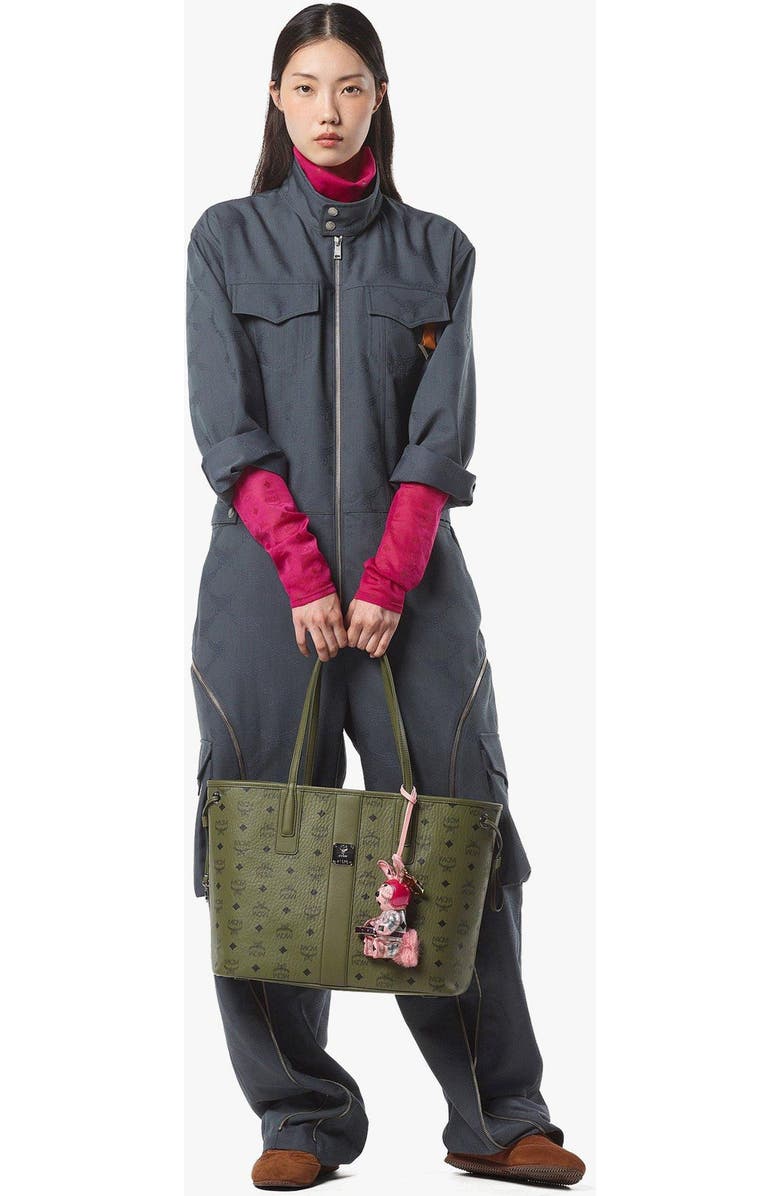 MCM Medium Liz Shopper in Visetos, Alternate, color,