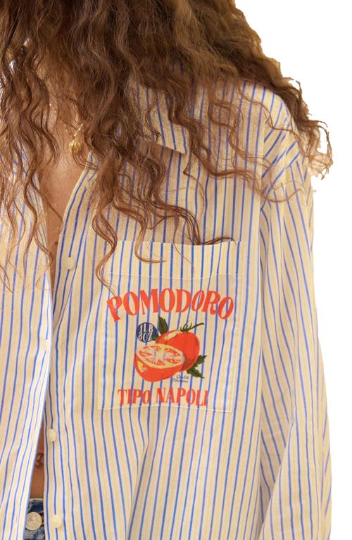 Next Pomodoro Printed Relaxed Fit Button-up Shirt In White