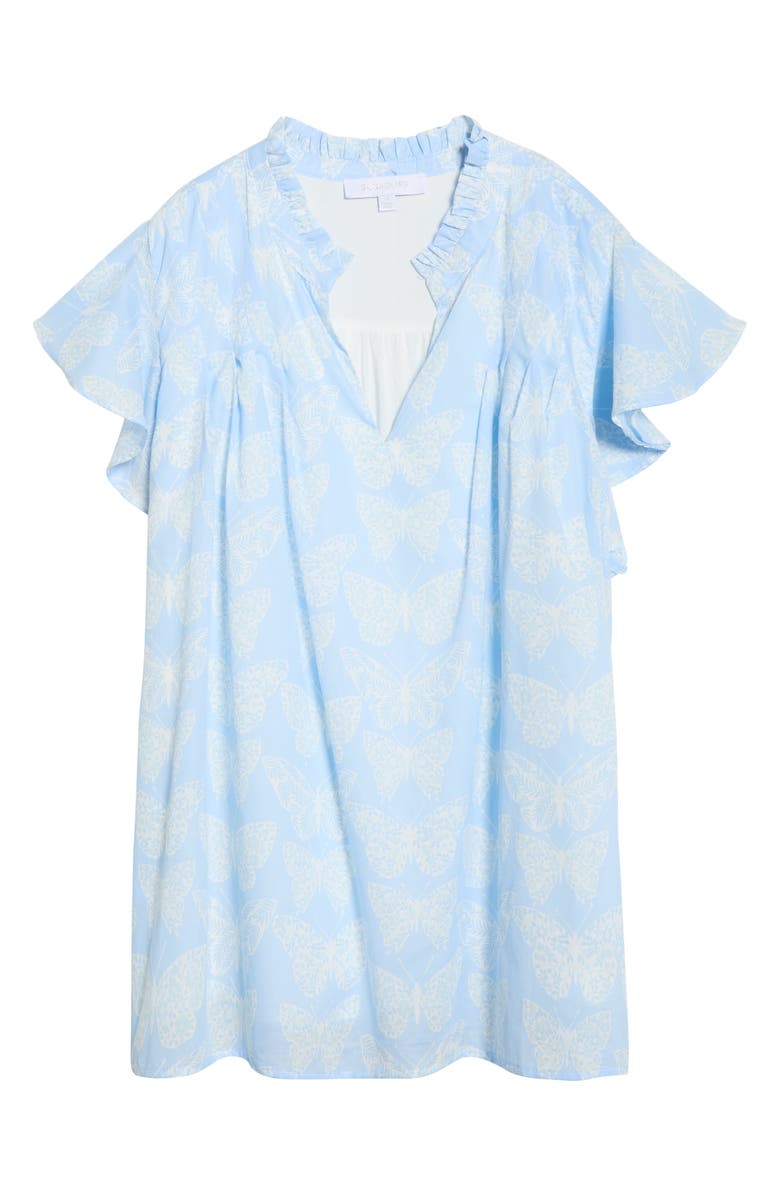SUGARLIPS Aubry Butterfly CIndi Ruffle Top, Alternate, color, Blue/ White