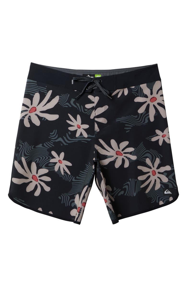 Quiksilver Surfsilk Scallop Swim Trunks, Main, color, 