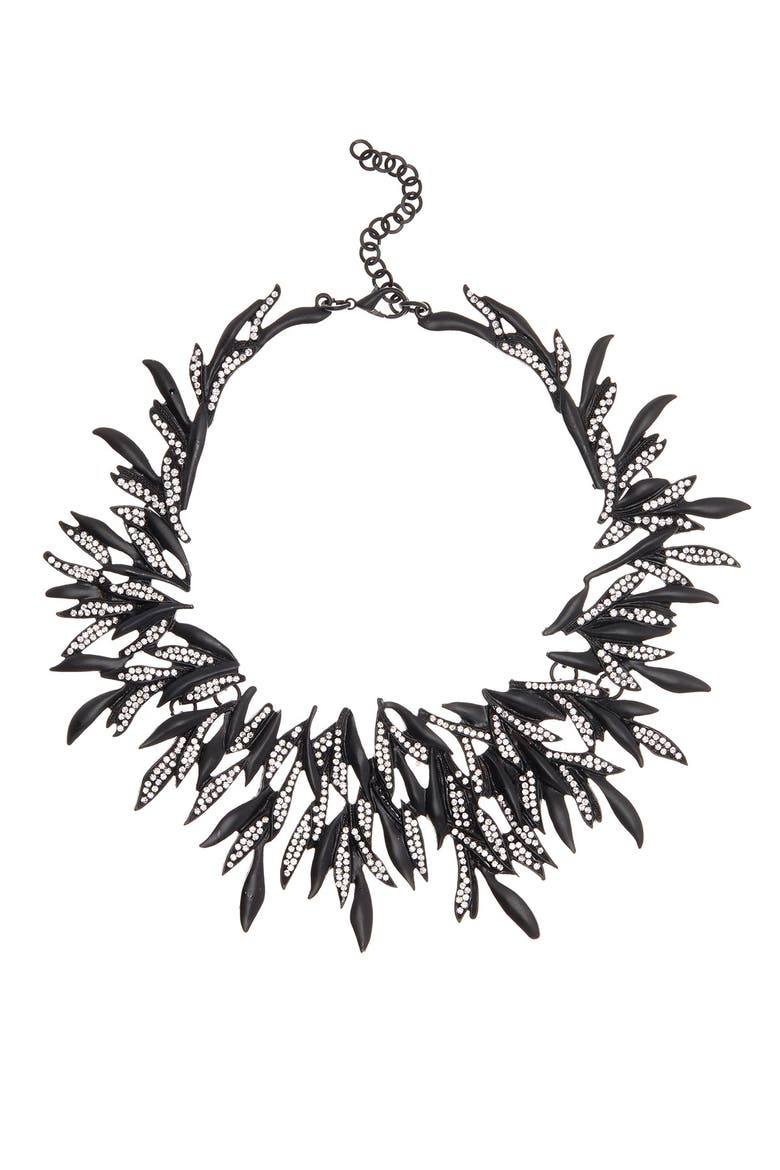 Black Fallen Necklace, Main, color, black