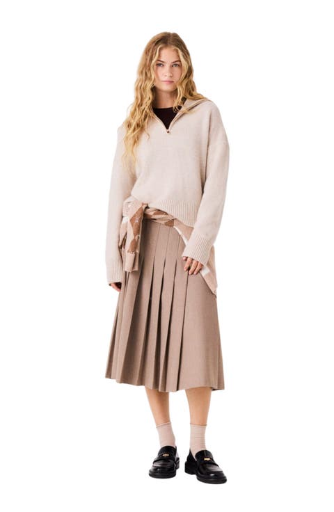 Zip-neck Cashmere Sweater