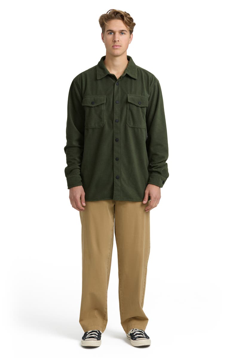 Billabong Ridge Corduroy Flannel Button-Up Shirt, Alternate, color, Flat