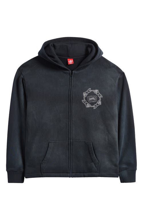 Icecream Rotation Cotton Hoodie In Black