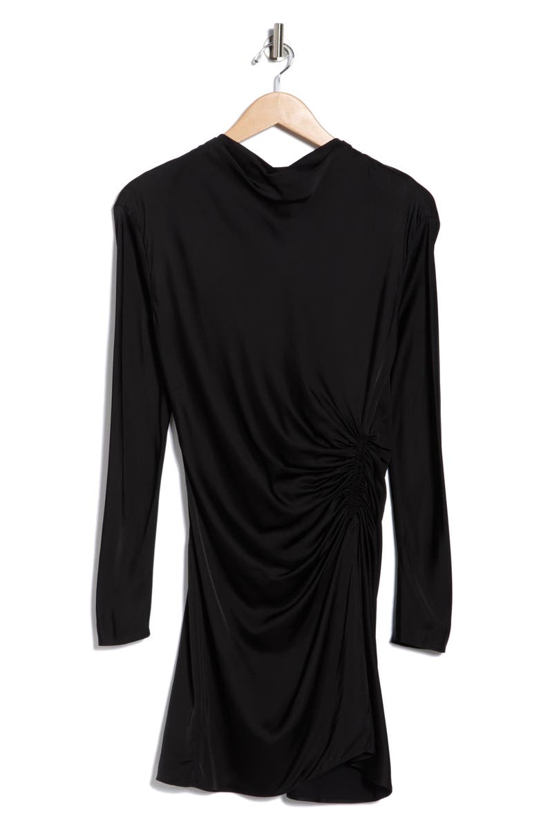 A.L.C. Georgia Long Sleeve Ruched Dress, Alternate, color, Black