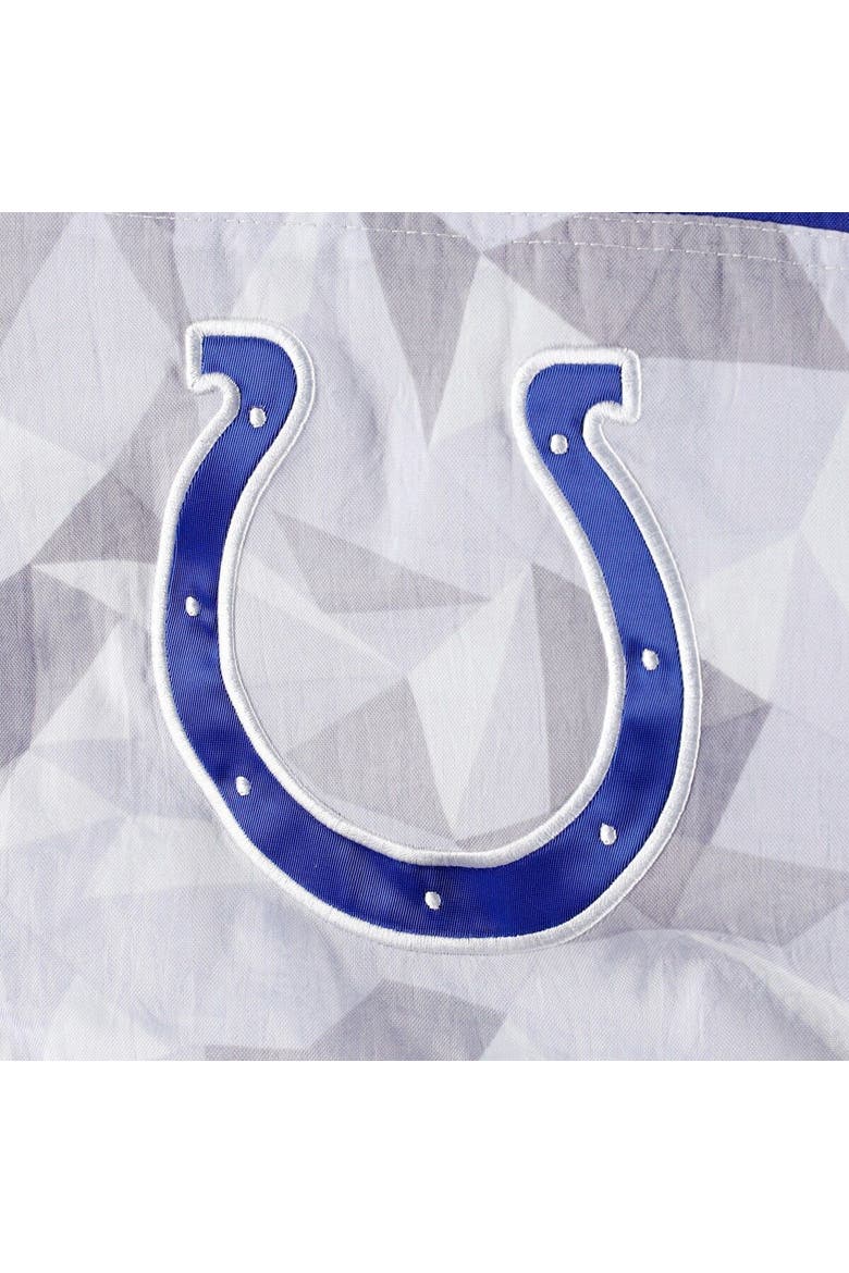 Men's Starter White/Royal Indianapolis Colts Thursday Night Gridiron Raglan Half-Zip Hooded Jacket, Alternate, color, White