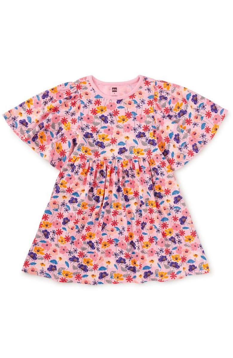 Tea Collection Butterfly Sleeve Dress, Main, color, French Tossed Floral