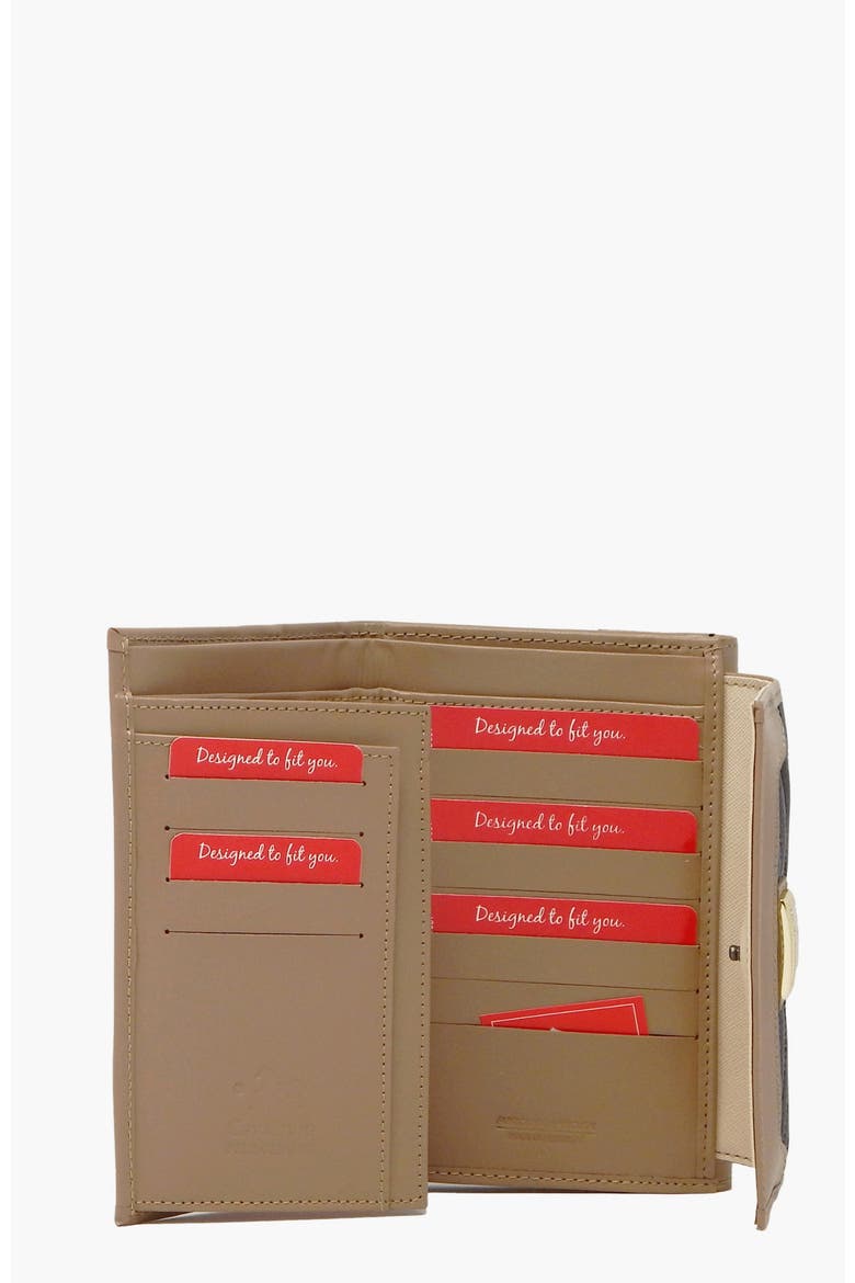 Charming Wallet 221, Alternate, color, Navy / Beige